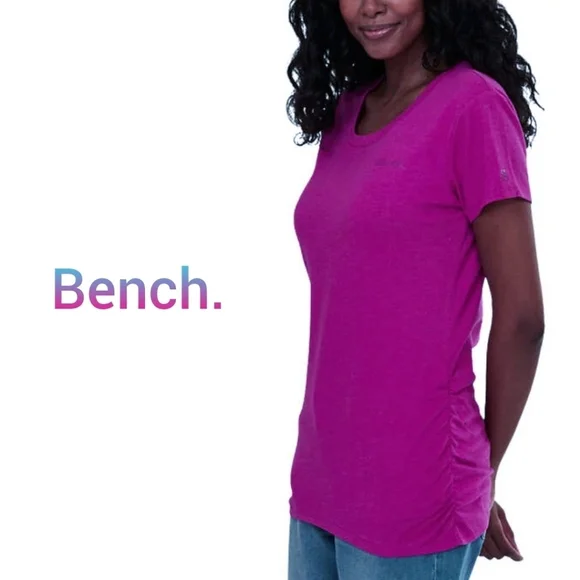Bench Soft Magenta Ruched Logo Tee - Picture 1 of 7